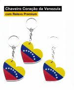 Chaveiro Coração da Venezuela com Relevo Premium - Imagem 6
