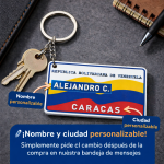 Chaveiro Placa Venezuela Personalizado com Nome e Cidade Modelo Caracas Presente Venezolano - Imagem 3