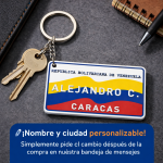 Chaveiro Placa Venezuela Personalizado com Nome e Cidade Modelo Caracas Presente Venezolano - Imagem 2