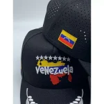 Boné Preto Venezuela com Bordado de Mapa, Louro e Estrelas – Modelo Exclusivo - Imagem 5
