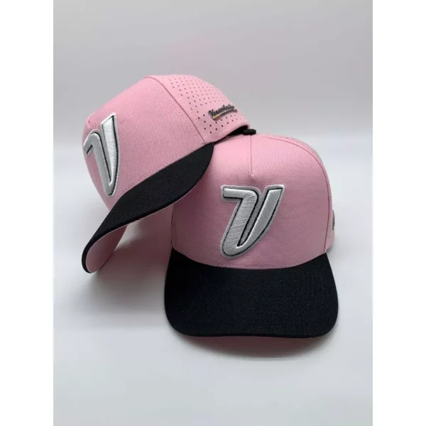 Boné Venezolandia Unissex Laser Cut - Rosa e Preto Premium Ajustável