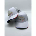 Boné Venezolandia Branco Premium - Mapa Bordado Ouro Trucker Aba Curva - Imagem 2