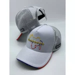 Boné Venezolandia Branco Premium - Mapa Bordado Ouro Trucker Aba Curva - Imagem 4
