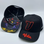 Boné VZLA Premium Preto e Vermelho — Edição Venezolandia